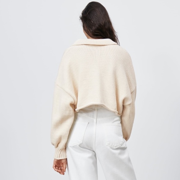 Zara Sweaters | Zara Cropped Knit Polo Collar Sweater | Poshmark
